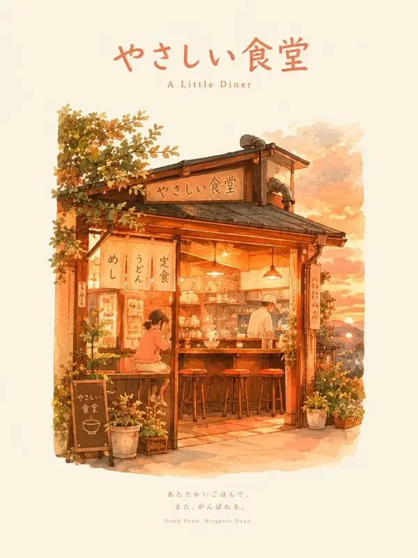 暖光深夜食堂 番剧封面，治愈番剧类型，2025年播出的暖光深夜食堂